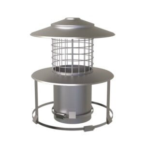 Pot Hanger with rain cap mesh (Stainless Steel) - 6"