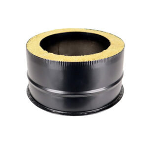 Tee Cap With Drain - Twin Wall Insulated Flue Pipe - 6" (150mm) - Black