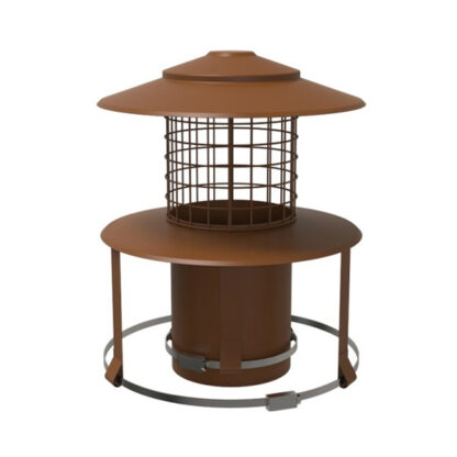 Pot Hanger with rain cap mesh (Terracotta) - 5"