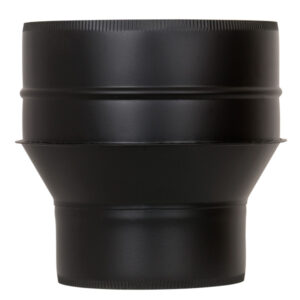 Adapter From Single Wall To Twin Wall Pipe - 5" (125mm) - Black