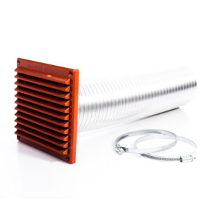 Rytons 100mm Direct Air Ventilation Kit With Grille - Terracotta