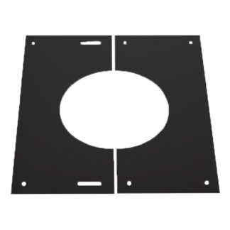 Finishing Plate 0-30° For Twin Wall Flue Pipe - 5" (125mm) - Black