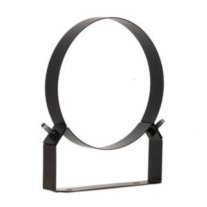 Fixed Wall Bracket Support 50mm For Twin Wall Flue Pipe - 6" (150mm) - Black