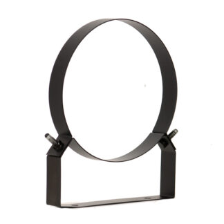 Fixed Wall Bracket Support 50mm For Twin Wall Flue Pipe - 6" (150mm) - Black