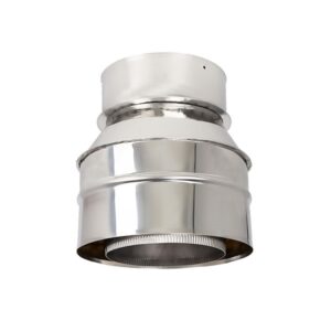 Adapter From Twin Wall Insulated Flue Pipe To Flexible Flue Liner - 5" (125mm)