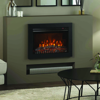 Be Modern Adali Wall Mounted Electric Fire - Matt Black