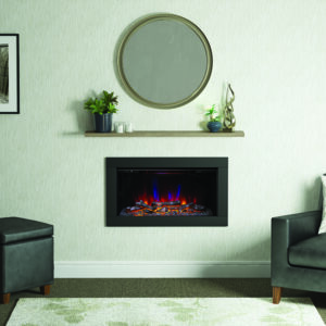 Be Modern Avella Wall Mounted Electric Fire - Matt Black