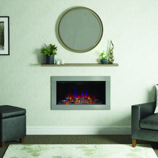 Be Modern Avella Wall Mounted Electric Fire - Brushed Steel