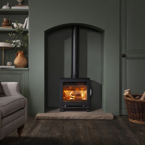 Arada M Series 5 Widescreen 4.9kw Defra Wood Burning Stove With Steel Door