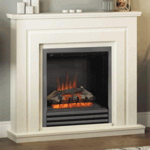Be Modern Whitham 48" Soft White Electric Fireplace - Black Nickel Fire Finish