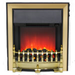 Be Modern Fazer Inset LED Electric Fire With Coal Effect - Brass