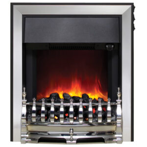 Be Modern Fazer Inset LED Electric Fire With Coal Effect - Chrome