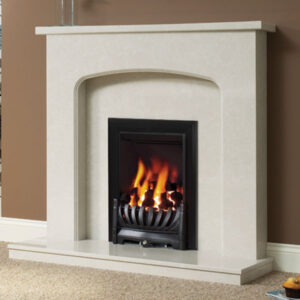 Be Modern Tasmin Marble Fire Surround - Rebate 45mm - White
