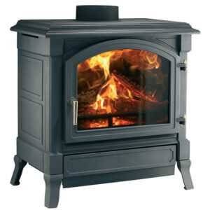 Nestor Martin Harmony 43 - 8.4kw Multifuel Stove with Black Handle - Top Exit