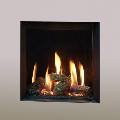 Gazco Riva2 400 - 3.8kw Gas Fire With Black Glass Lining & Conventional Flue - LPG