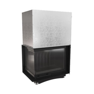 Kratki Amelia 21kw Inset Wood Burning Stove With Left Connected Side Glass & Guillotine Door - AMELIA/L/BS/G