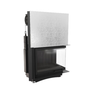 Kratki Amelia 21kw Inset Wood Burning Stove With Right Connected Side Glass & Guillotine Door - AMELIA/P/BS/G