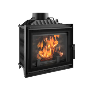 Kratki Antek 10kw Inset Wood Burning Stove With Black Glass Edge - ANTEK/DECO/150