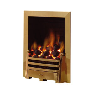 Pure Glow Bauhaus Inset Gas Fire - Antique Brass