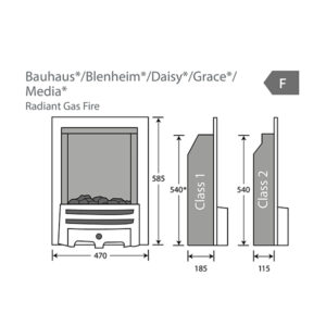 Pure Glow Daisy Inset Gas Fire - Satin