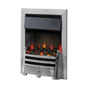Pure Glow Bauhaus Illusion Satin Inset Electric Fire - Log or Coal