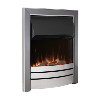 Pure Glow Chelsea 400 Inset Electric Fire - Chrome/Black Nickel Overlay Trim