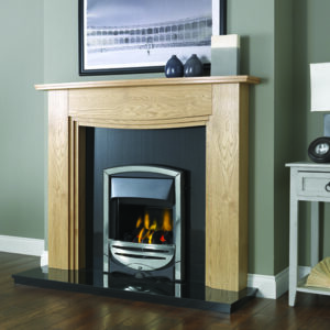 Pure Glow Cleobury 48" Natural Oak Surround