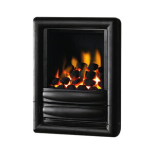 Pure Glow Carmen Hole in the Wall Inset Gas Fire - Pure Black