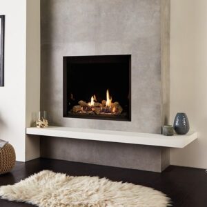 Gazco Riva2 600HL - 5.3kw Gas Fire With Black Glass Lining & Conventional Flue - LPG