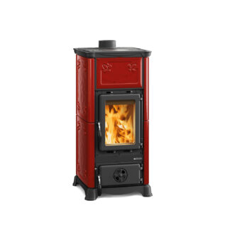 La Nordica Emiliana - 6.5kw Wood Burning Stove - Burgundy