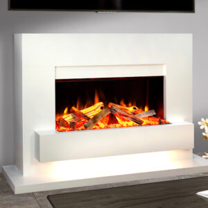 Celsi Firebeam Luminaire Illumia 800 Electric Fire Surround Suite - Smooth White