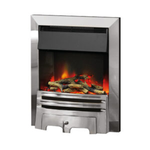 Pure Glow Grace Illusion Chrome Inset Electric Fire - Log or Coal