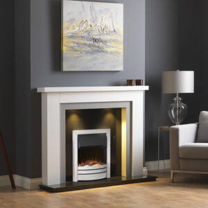 Pure Glow Hanley 48" Grey & White Oak Surround
