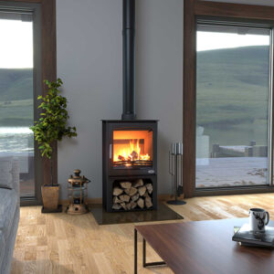 Henley Hazelwood Logstore 4.9kw Defra Approved Wood Burning Stove
