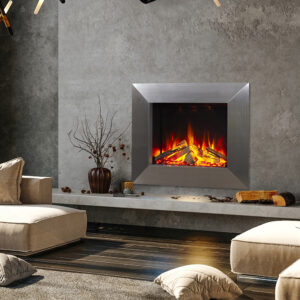 Celsi Ultiflame VR Impulse 1.6kw Electric Fire - Satin Silver