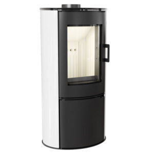 Kratki Koza AB 8kw Wood Burning Stove - White - KOZA/AB/S/DR/KAFEL/BIALY