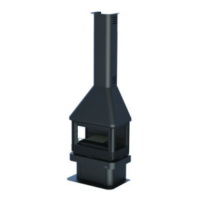 Bronpi Lisboa 13kw Wood Burning Fireplace With Side Glass