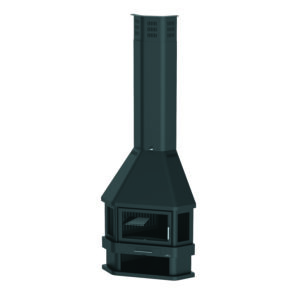 Bronpi Lorca-R - 14kw Corner Wood Burning Fireplace