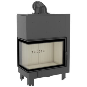 Kratki MBA 17kw Inset Wood Burning Stove With Left Curved Side Glass - MBA/L/BS/SG