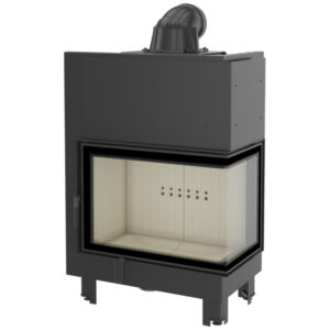 Kratki MBA 17kw Inset Wood Burning Stove With Right Curved Side Glass - MBA/P/BS/SG