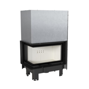 Kratki MBM 10kw Inset Wood Burning Stove With Left Connected Side Glass & Guillotine Door - MBM/L/BS/G