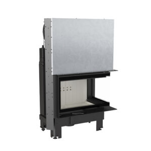 Kratki MBM 10kw Inset Wood Burning Stove With Right Connected Side Glass & Guillotine Door - MBM/P/BS/G