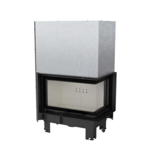 Kratki MBM 10kw Inset Wood Burning Stove With Right Curved Side Glass & Guillotine Door - MBM/P/BS/G/SG