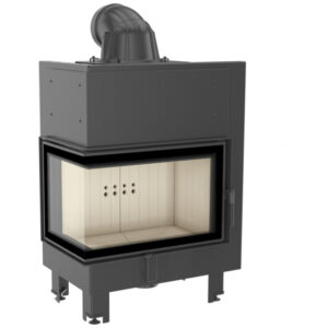 Kratki MBM 10kw Inset Wood Burning Stove With Left Curved Side Glass - MBM/L/BS/SG