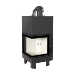 Kratki MBN 8kw Inset Wood Burning Stove With Left Connected Side Glass - MBN/L/BS