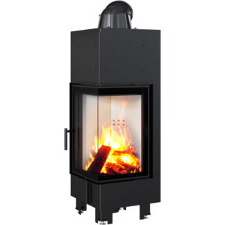 Kratki MBN 10kw Inset Wood Burning Stove With Right Connected Side Glass - MBN/680/P/BS