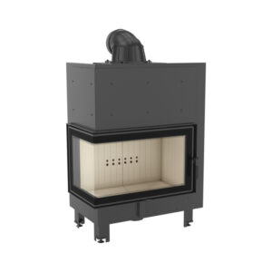 Kratki MBO 15kw Inset Wood Burning Stove With Left Curved Side Glass - MBO/L/BS/SG