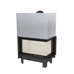 Kratki MBO 15kw Inset Wood Burning Stove With Right Connected Side Glass & Guillotine Door - MBO/P/BS/G
