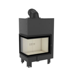 Kratki MBZ 13kw Inset Wood Burning Stove With Left Connected Side Glass - MBZ/L/BS