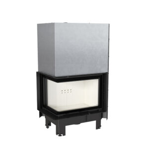 Kratki MBZ 13kw Inset Wood Burning Stove With Left Connected Side Glass & Guillotine Door - MBZ/L/BS/G